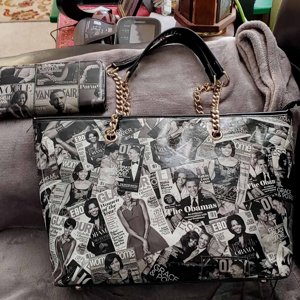 Michelle and Barack Obama purse and wallet